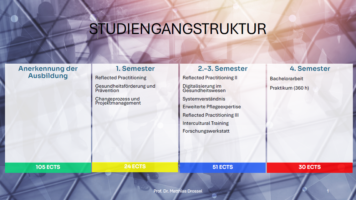 Studiengangstruktur Pflegestudium Hof